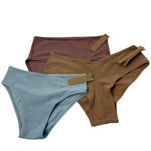 SKIMS Fits Everybody Briefs + Hipster Lot of 3 Sky Rose Clay Ochre XS